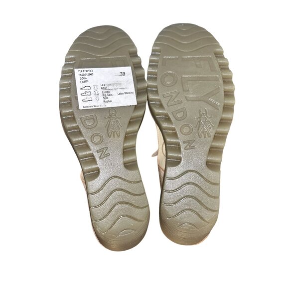 NWT Fly London Gold Metallic Slingback Wedge Shoes Size 8.5 - Picture 8 of 8